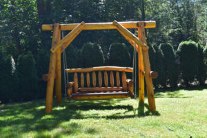 rustic cedar porch swing 2