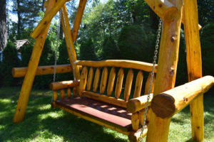 rustic cedar porch swing 3